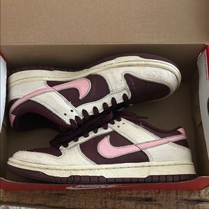 Nike Dunk Low Retro PRM - Ivory and Soft Pink
